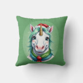 動物のおもしろいクリスマスのお気に入り – Unicorn 1 クッション (裏面)