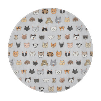 動物のおもしろい:猫の犬ドードルミックス カッティングボード