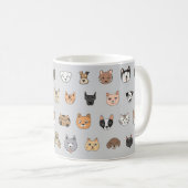 動物のおもしろい：猫の犬ドードルミックス コーヒーマグカップ (正面右)