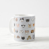 動物のおもしろい：猫の犬ドードルミックス コーヒーマグカップ (正面左)