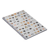 動物のおもしろい:猫の犬ドードルミックス ノートブック (右側)