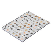 動物のおもしろい:猫の犬ドードルミックス ノートブック (左側)