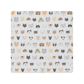 動物のおもしろい：猫の犬ドードルミックス メタルプリント