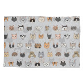 動物のおもしろい:猫の犬ドードルミックス 枕カバー (裏面)