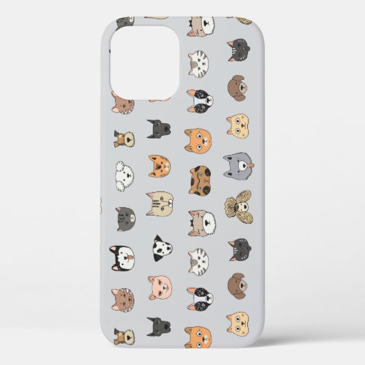 動物のおもしろい：猫の犬ドードルミックス Case-Mate iPhoneケース (裏面)