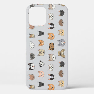 動物のおもしろい:猫の犬ドードルミックス iPhone 12ケース