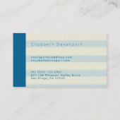 動物のおもちゃ列車と上のストライプ飛行機 名刺 (裏面)