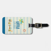 動物のおもちゃ列車と飛行機のリトルエクスプローラー ラゲッジタグ (正面横)