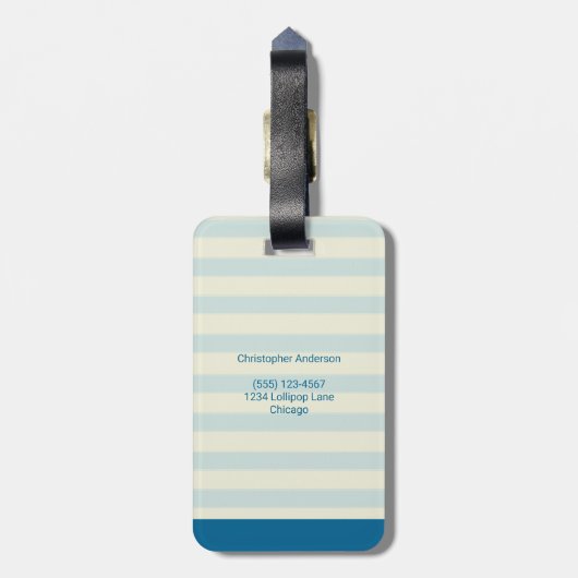 動物のおもちゃ列車と飛行機のリトルエクスプローラー ラゲッジタグ (裏面縦)