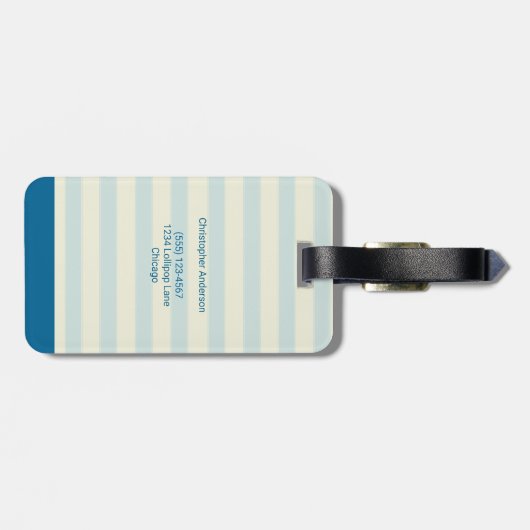 動物のおもちゃ列車と飛行機のリトルエクスプローラー ラゲッジタグ (裏面横)