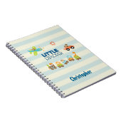 動物のおもちゃ列車の車と飛行機リトルエクスプローラー ノートブック (右側)