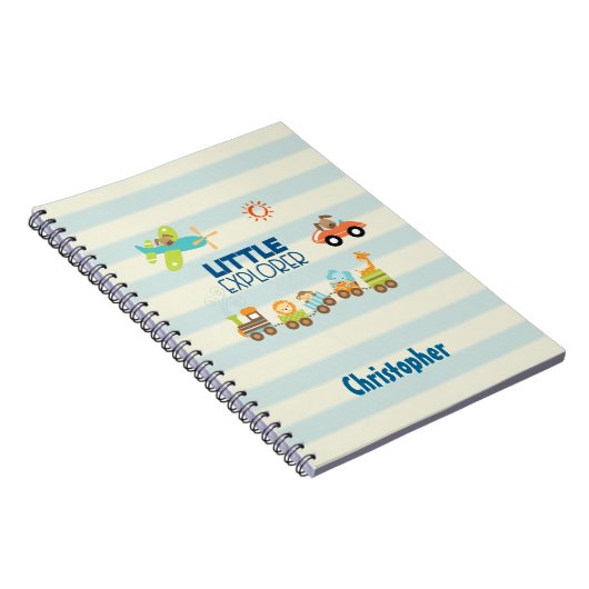動物のおもちゃ列車の車と飛行機リトルエクスプローラー ノートブック (右側)