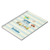 動物のおもちゃ列車の車と飛行機リトルエクスプローラー ノートブック (左側)