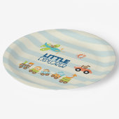 動物のおもちゃ列車の車と飛行機リトルエクスプローラー ペーパープレート (アングル)