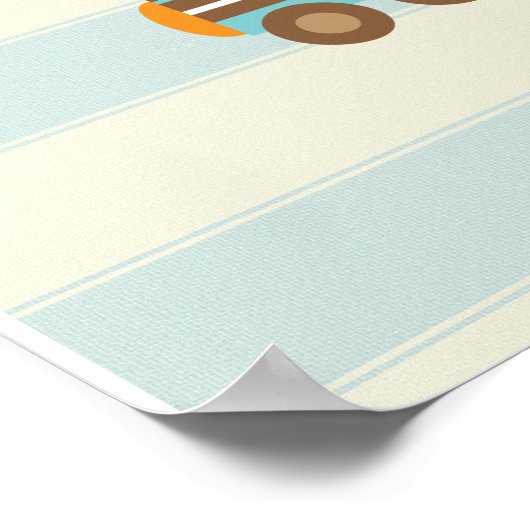 動物のおもちゃ列車の車と飛行機リトルエクスプローラー ポスター (角)