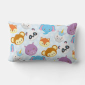 動物のお友達Lumbar枕13インチx 21インチ ランバークッション (裏面)