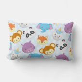 動物のお友達Lumbar枕13インチx 21インチ ランバークッション (正面)