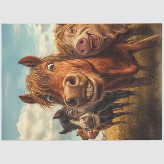 動物のお洒落おもしろいポーズを切り離す 薄葉紙 (正面)