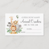 動物のお菓子 サファリ シャワーカーズ 予算 エンクロージャーカード (正面)