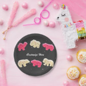 動物のお菓子 スプリンクル 1歳の誕生日パーティー ペーパープレート (パーティー)