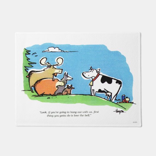 動物のかちりと言う音 ドアマット (正面)