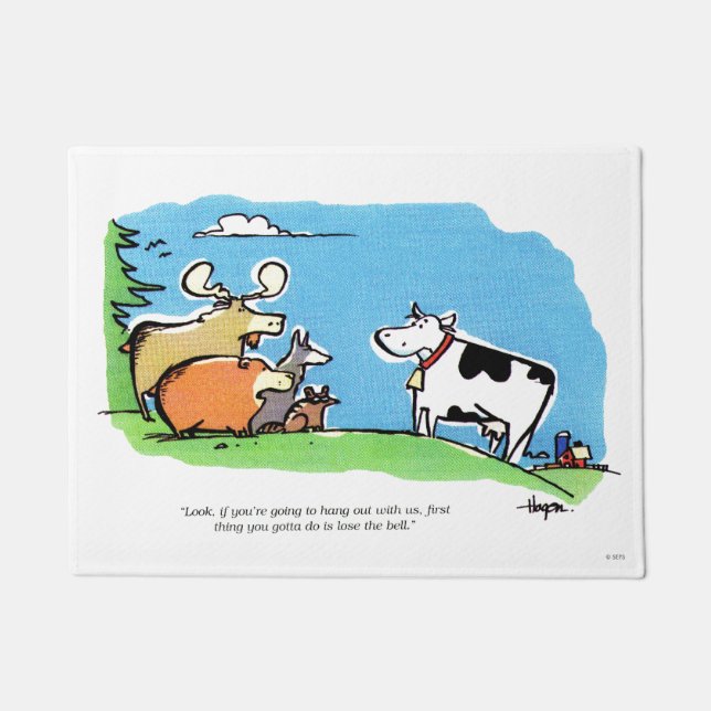 動物のかちりと言う音 ドアマット (正面)