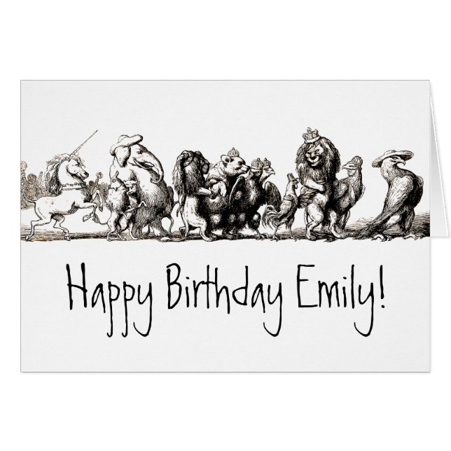 動物のかわいいアートユニコーン象ライオン動物園 (正面横)