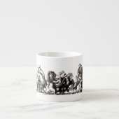 動物のかわいいアートユニコーン象ライオン動物園 エスプレッソカップ (正面)