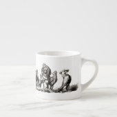 動物のかわいいアートユニコーン象ライオン動物園 エスプレッソカップ (右)