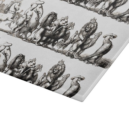 動物のかわいいアートユニコーン象ライオン動物園 カッティングボード (角)