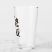 動物のかわいいアートユニコーン象ライオン動物園 タンブラーグラス (左)