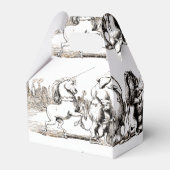 動物のかわいいアートユニコーン象ライオン動物園 フェイバーボックス (裏面サイド)