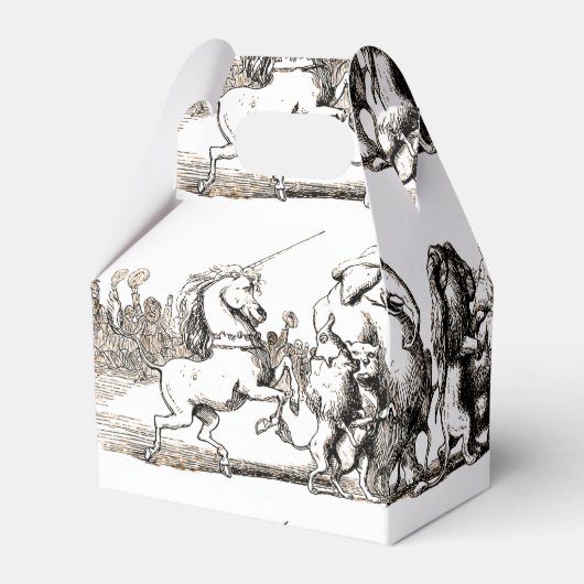 動物のかわいいアートユニコーン象ライオン動物園 フェイバーボックス (裏面サイド)