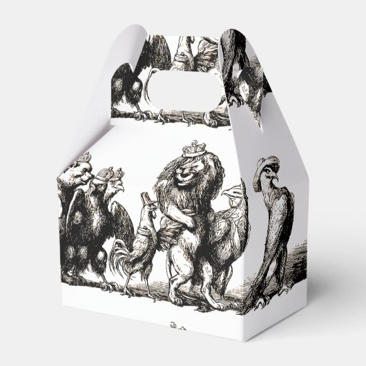 動物のかわいいアートユニコーン象ライオン動物園 フェイバーボックス (正面サイド)