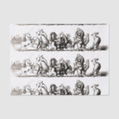 動物のかわいいアートユニコーン象ライオン動物園 薄葉紙 (正面)