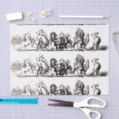 動物のかわいいアートユニコーン象ライオン動物園 薄葉紙 (クラフト)