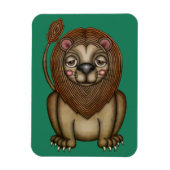 動物のかわいいライオンの王様 マグネット (縦)