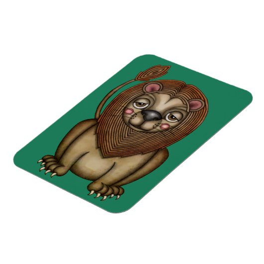 動物のかわいいライオンの王様 マグネット (左側)