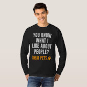 動物のことわざ私は動物が好き Tシャツ (正面フル)