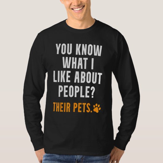 動物のことわざ私は動物が好き Tシャツ (正面)