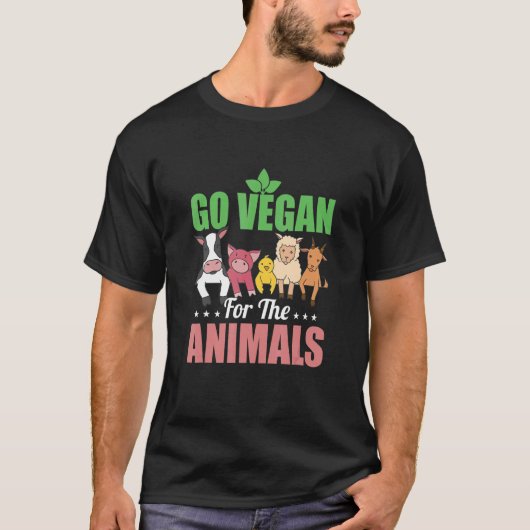 動物のためのビーガンを行くVeganism Veggie Tシャツ (正面)