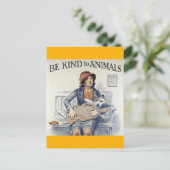 動物のはがきに優しい ポストカード (スタンド正面)