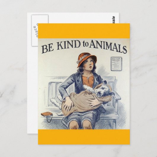 動物のはがきに優しい ポストカード (正面/裏面)