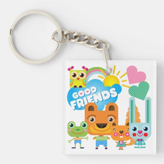 動物のよい友人 キーホルダー (正面)