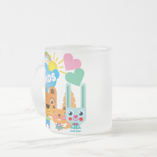 動物のよい友人 フロストグラスマグカップ (正面左)