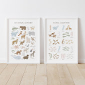 動物のアルファベットと数字の教育教室