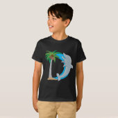 動物のアルファベットのイルカ Tシャツ (正面フル)