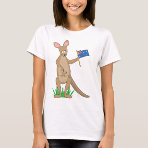 動物のアルファベットのカンガルー Tシャツ