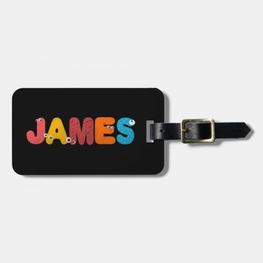 動物のアルファベットジェームス ラゲッジタグ (正面横)