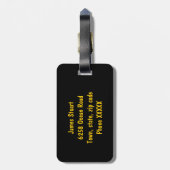 動物のアルファベットジェームス ラゲッジタグ (裏面縦)